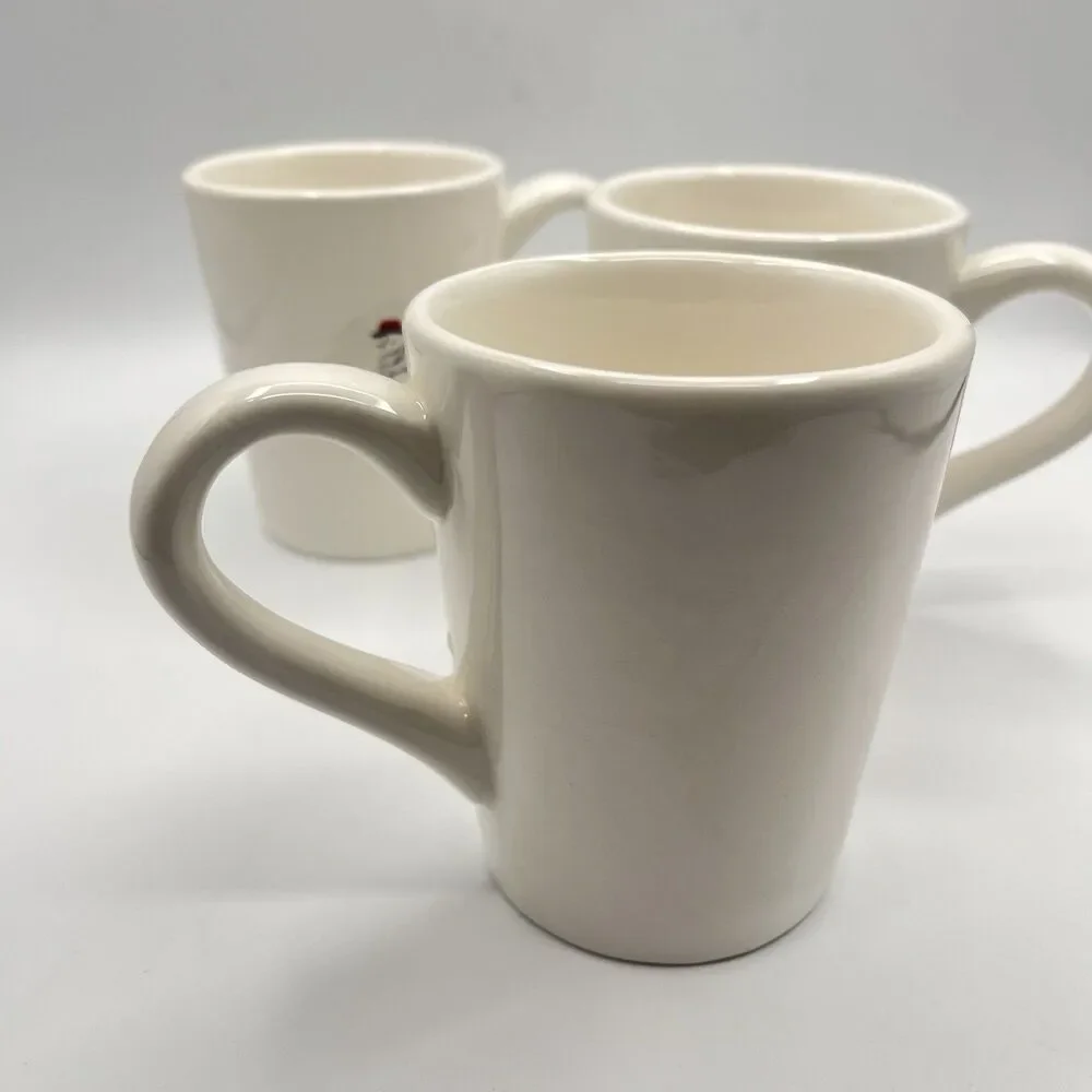Coffee Mugs Christmas Winter Williams Sonoma Snowman Hot Cocoa Mugs Set of 3